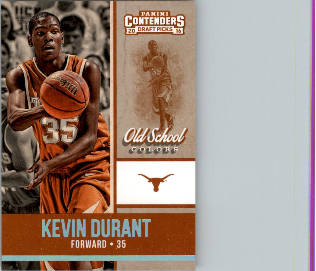 2016-17 Panini Contenders Draft Picks Old School Colors Kevin Durant Texas