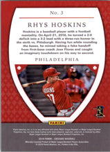 Load image into Gallery viewer, 2018 Panini Chronicles Crusade Rhys Hoskins RC Philadelphia Phillies #3